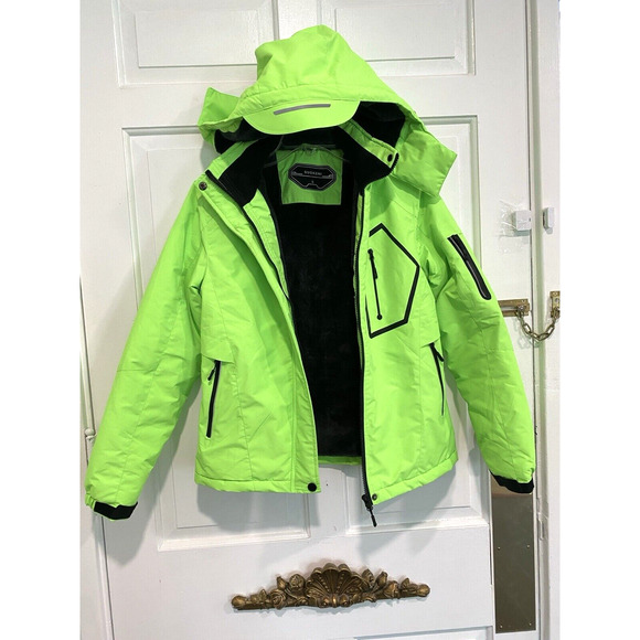 SUOKENI Women's Waterproof, reflectors green Ski Snowboarding women's Jacket (S) - Picture 1 of 10